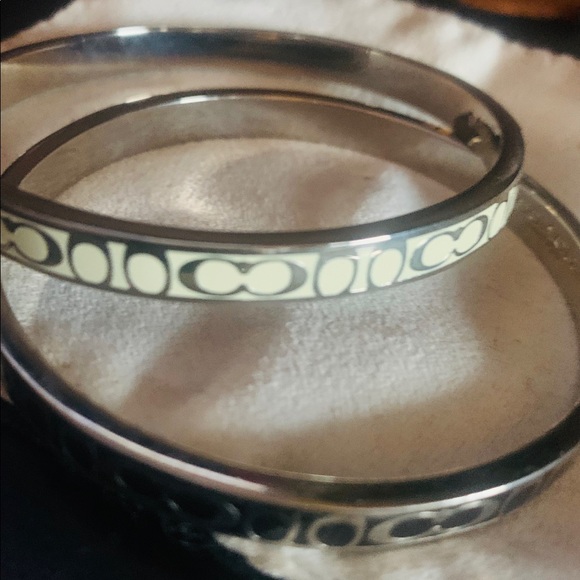 Coach Jewelry - Coach white enamel bangle